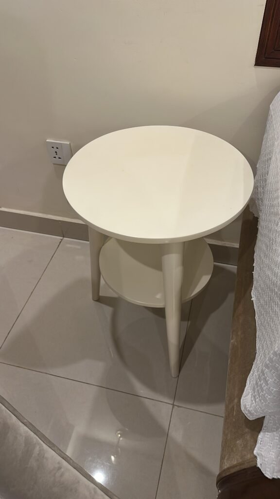 Modern wooden table with premium finish, elegant design for home